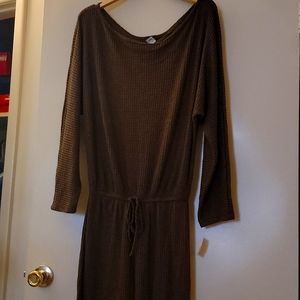Woman one peice draw string jumpsuit